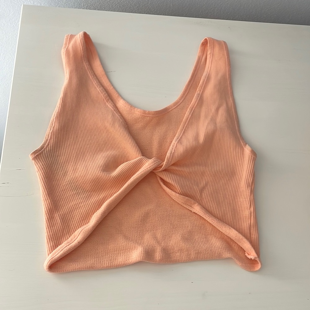 Orange Criss Cross Crop Top Size M/L